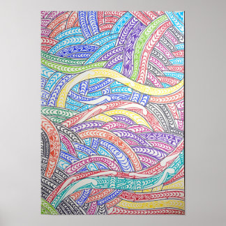 Poster Paisagem de Design Maori Definitivo