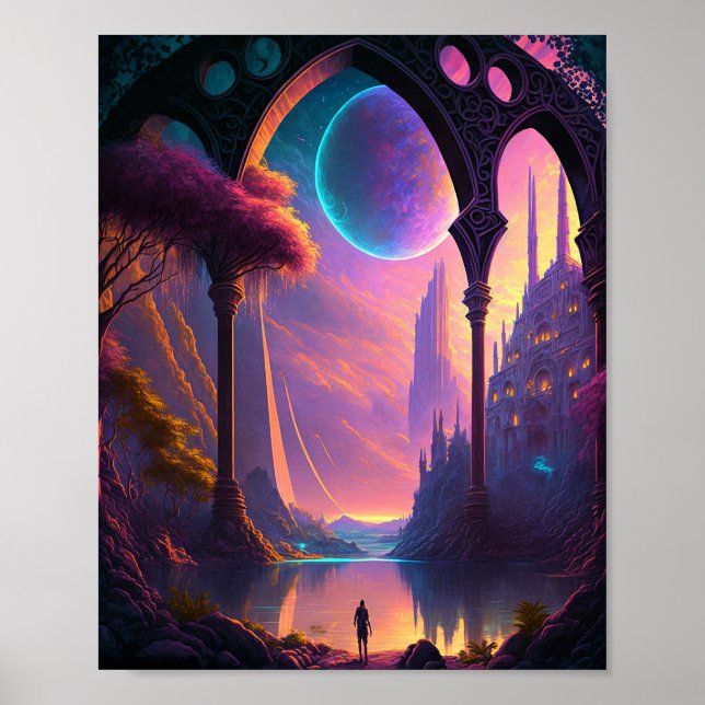Poster Paisagem de ficção científica fantasma (Frente)