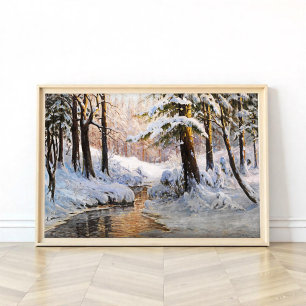 Poster Paisagem de Floresta Neve, Walter Moras