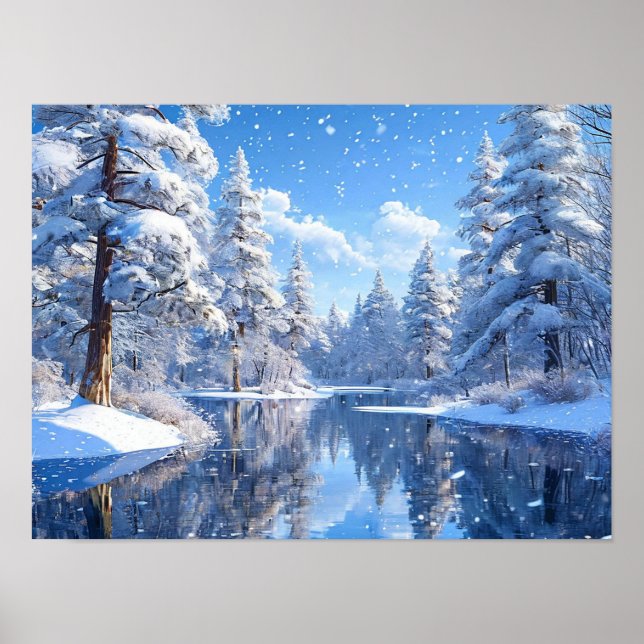Poster Paisagem de inverno (Frente)