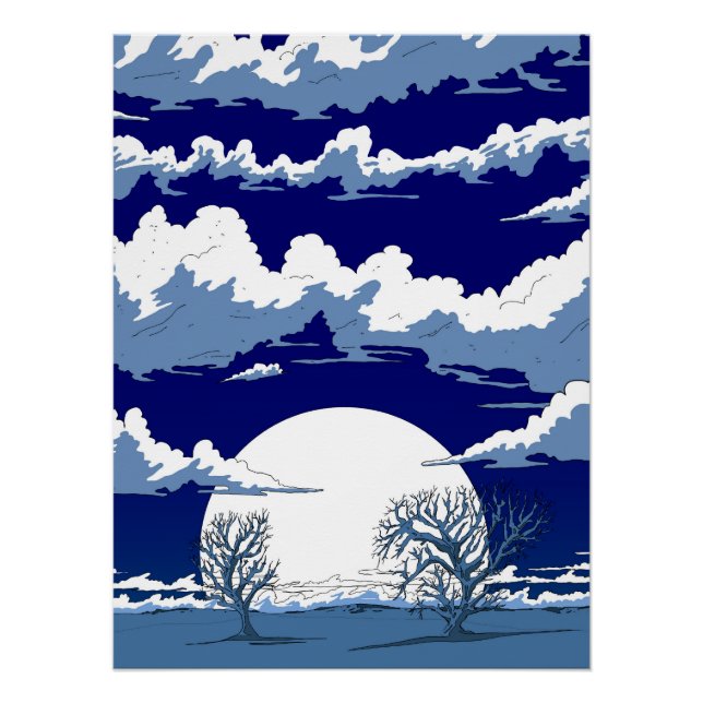 Pôster Paisagem de Inverno (Frente)