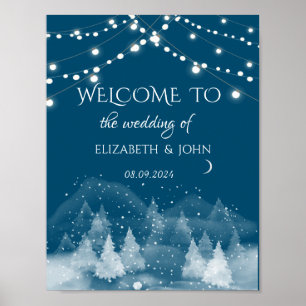 Poster Paisagem de Inverno Casamento na Neve