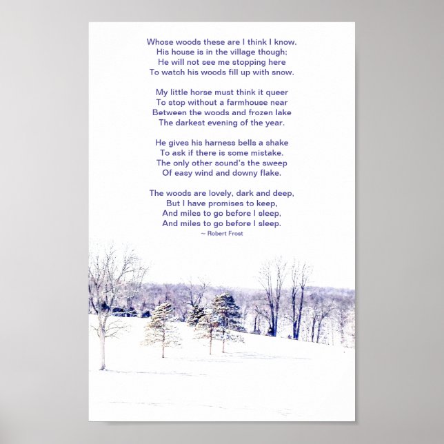 Poster Paisagem de inverno de neve (Frente)