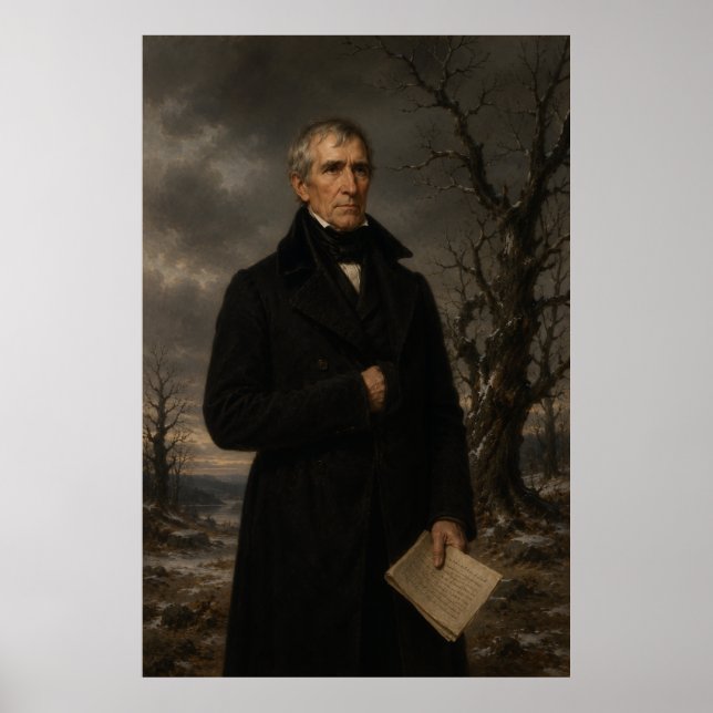Poster Paisagem de Inverno de William Henry Harrison (Frente)