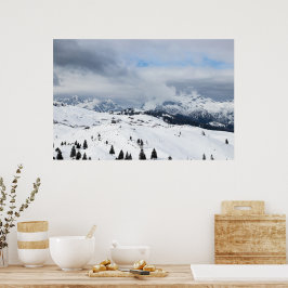 Poster Paisagem de inverno em Velika Planina, Eslovênia
