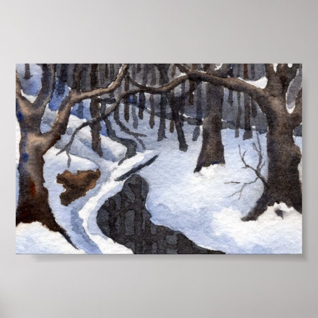 Poster Paisagem de inverno MiniPoster (Frente)