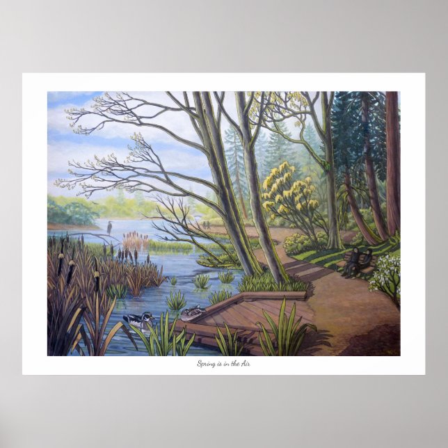 Poster Paisagem de inverno Pintura 9 Eagles Cheakamus (Frente)