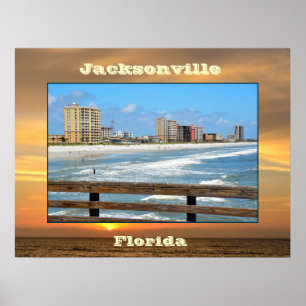 Poster paisagem de Jacksonville, Flórida