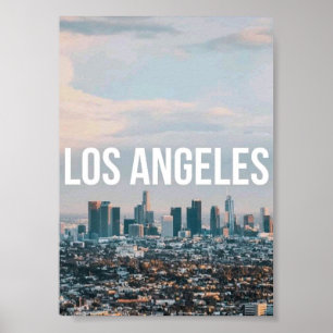 Poster Paisagem de Los Angeles Estética Retro da Cidade V