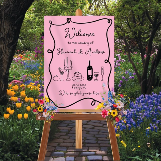 Poster Paisagem de Mesa de Casamento de Hannah (Criador carregado)