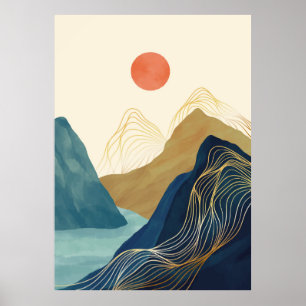 Poster Paisagem de montanha
