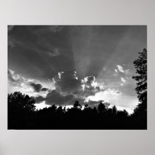 Poster Paisagem de Nuvens / Noir,
