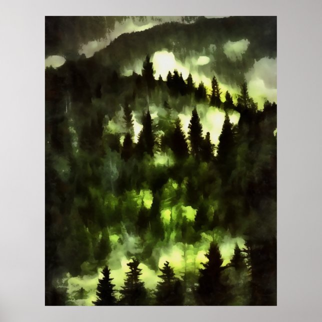 Poster Paisagem de Paisagem Florestal (Frente)