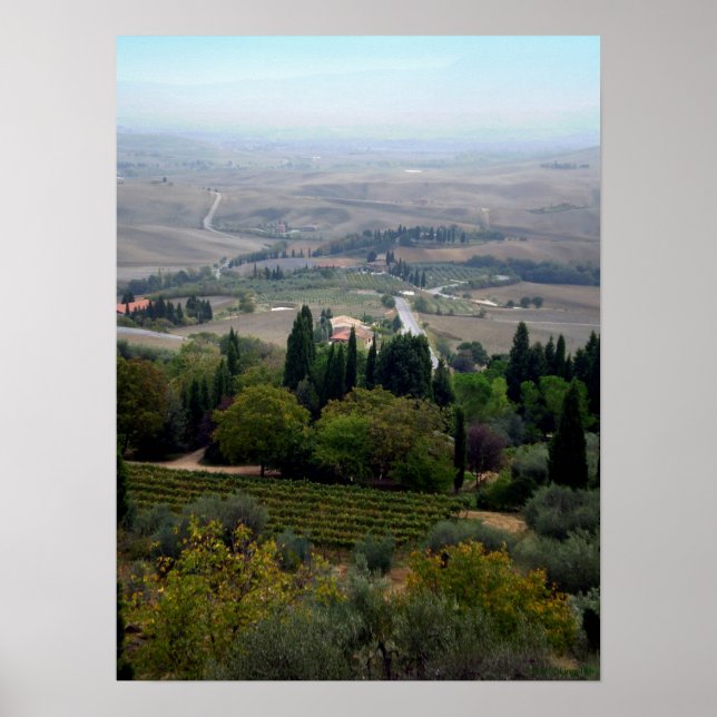 Poster Paisagem de Pienza (Frente)