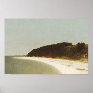 Poster Paisagem de Praia Pintura Clássica