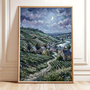 Poster Paisagem de Primavera da Normandia em Tela