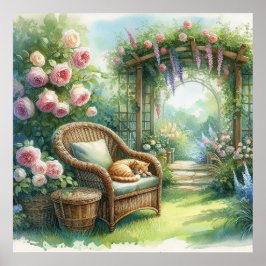 Poster Paisagem de retenção do jardim 1