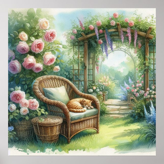 Poster Paisagem de retenção do jardim 1 (Frente)