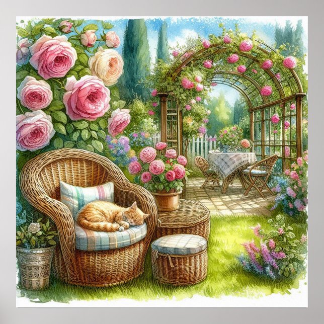 Poster Paisagem de retenção do jardim 2 (Frente)