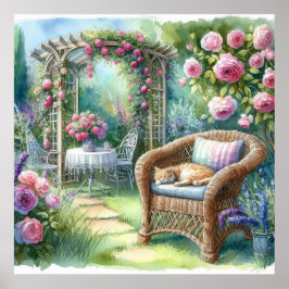 Poster Paisagem de retenção do jardim 4