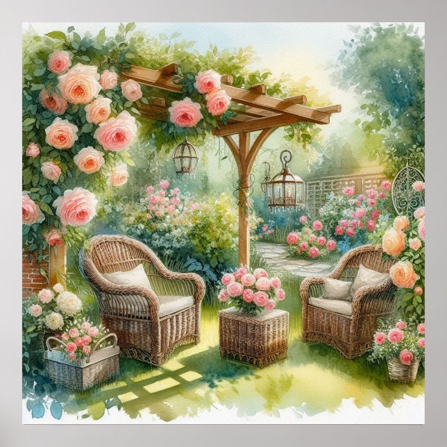 Poster Paisagem de retenção do jardim 5 (Frente)