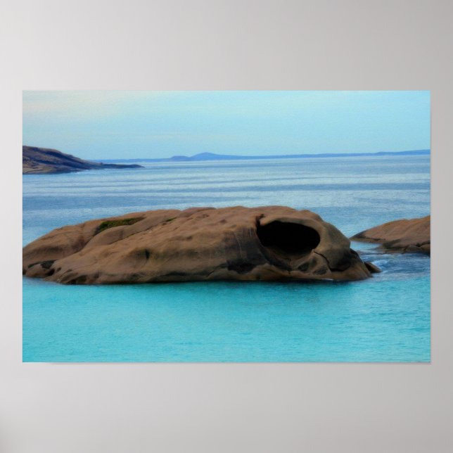 Poster Paisagem de Rocha Oceânica (Frente)