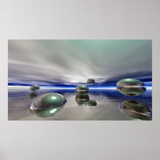 Poster Paisagem de Sci Fi Fantasy