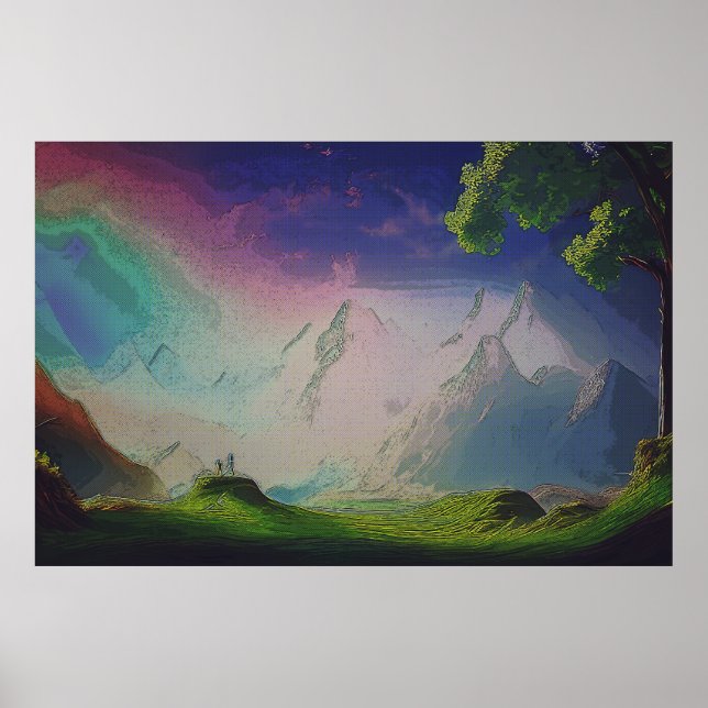 Poster Paisagem De Um Mundo Alienígena (Frente)