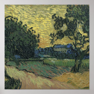 Poster Paisagem de Van Gogh ao Crepúsculo