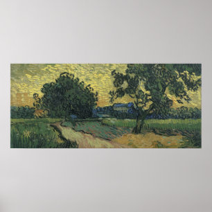 Poster Paisagem de Van Gogh ao Crepúsculo