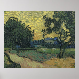 Poster Paisagem de Van Gogh ao Crepúsculo