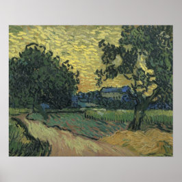 Poster Paisagem de Van Gogh ao Crepúsculo