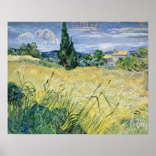 Poster Paisagem de Vincent van Gogh   com milho verde,