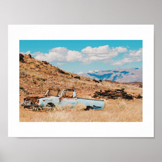 Pôster Paisagem Desertada do Carro Namíbia Savannah Poste (Frente)