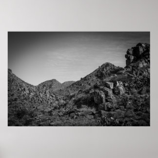 Poster paisagem desértica com grafite