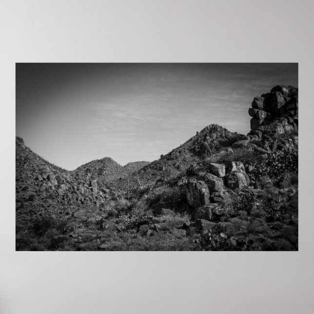 Poster paisagem desértica com grafite (Frente)