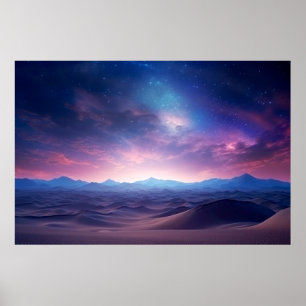Poster Paisagem Dimensão Mágica Arte Planeta Fantástica