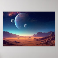 Paisagem Dimensão Mágica Arte Planeta Fantástica