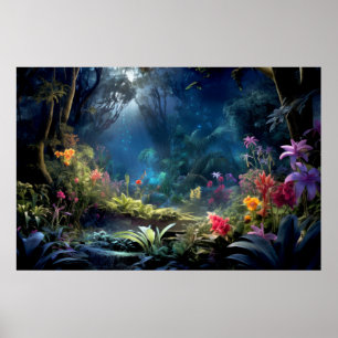 Poster Paisagem Dimensão Mágica Arte Planeta Fantástica