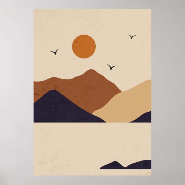 Poster Paisagem do dia e da noite (Frente)