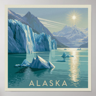 Poster Paisagem do Glaciar do Alasca