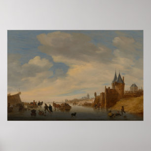 Poster Paisagem do inverno em Arnhem   1653