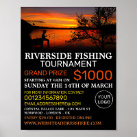 Paisagem do Lago de Pesca, Evento de Torneio de Pe