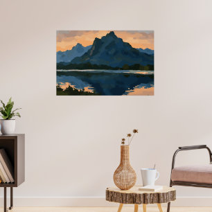 Poster Paisagem do Lago Montanha