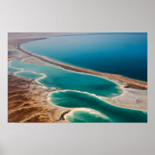 Poster paisagem do Mar Morto Israel