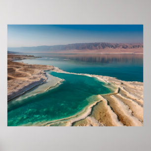 Poster paisagem do Mar Morto Israel