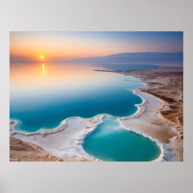 Poster paisagem do Mar Morto Israel (Frente)