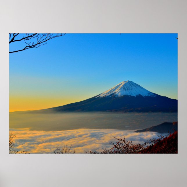 Pôster paisagem do Monte Fuji (Frente)