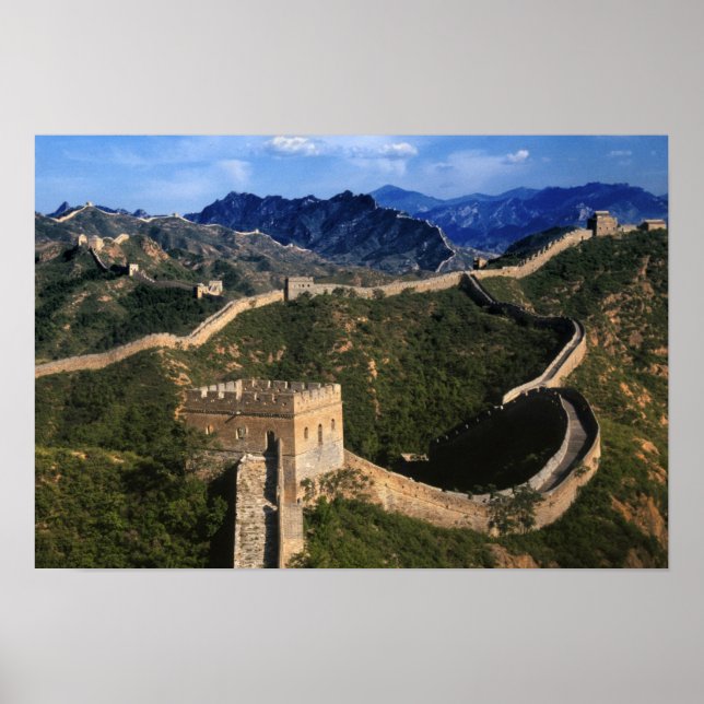 Poster Paisagem do Muro do Excelente, Jinshanling, China (Frente)