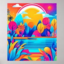 Paisagem do nascer do sol vibrante